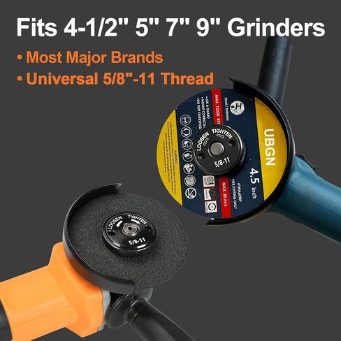 Quick Install & Release Angle Grinder Nut 5/8"-11, Self Locking Flange Nut, Tool-Free Grinder Accessories & Attachments for 4-1/2" 5" 7" 9" Angle Grinders in Kuwait