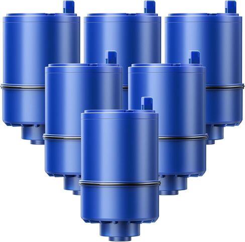 6 Pack Water Filter Replacement Compatible with All PUR®, PUR®PLUS Faucet Filtrat-ion Systems, RF-9999® Faucet Water Filter, High Efficiency Filtration and 18-Month Value, NSF Certified, Blue in Kuwait