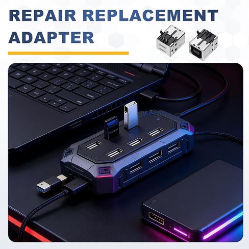 MECCANIXITY 4 قطع USB2.0 نوع B مقبس موصل مقبس أنثى، 4 دبوس DIP 90 درجة محول بديل للإصلاح، منفذ جاك لمشاريع DIY الإلكترونية، أسود in Kuwait