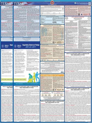 Texas 2026 Labor Law Poster – State & Federal Employment Compliance – OSHA, EEOC, FMLA, Minimum Wage– Premium Paper Workplace Poster – Folded & Unlaminated – Envelope Packed – 26" x 39.5" in Kuwait