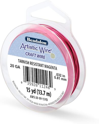 Artistic Wire, 24 Gauge (.51 mm), Silver Plated, Rose Gold Color, 15 yd (13.7 m) in Saudi Arabia