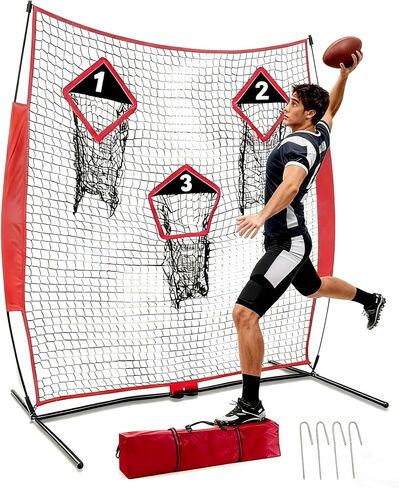MiniTang Football Throwing Net Quarterback Passing Target Net with 3 Catch Zones Training to Improve Passing Accuracy Youth & Adult in Kuwait