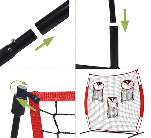 MiniTang Football Throwing Net Quarterback Passing Target Net with 3 Catch Zones Training to Improve Passing Accuracy Youth & Adult in Kuwait