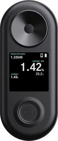 مقياس انكسار R2 للقهوة الرقمية TDS، نطاق 0-30%، دقة ±0.02%، مستشعر CMOS، مقاوم للماء IP67، قابل لإعادة الشحن عبر USB-C، تطبيق متصل للصب والإسبريسو والقهوة المتخصصة in Kuwait