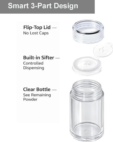 Mini Travel Size Empty Seasoning Containers for Salt Pepper Powders, Leakproof Spice Bottles for Cruise, Camping, Kitchen in Kuwait