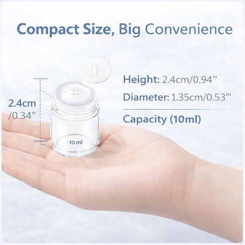 Mini Travel Size Empty Seasoning Containers for Salt Pepper Powders, Leakproof Spice Bottles for Cruise, Camping, Kitchen in Kuwait