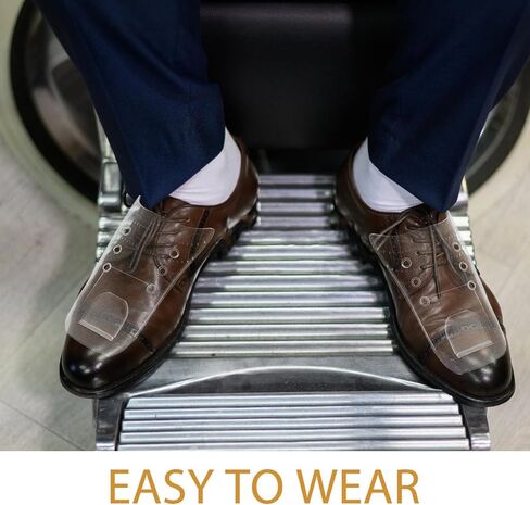 TEHAUX Barber Shoe Covers Hair Stylist Reusable Anti-hair Fragment Protector with Extended Straps, One Pair for Men’s Shoes US Size 8-12, Indoor Salon Haircut Use in Kuwait