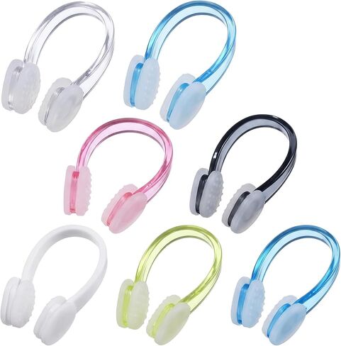 7PCS Swimming Nose Clips, Waterproof Silicone Nose Plugs for Swimming, Diving and Water Sports, Soft Reusable Nose Clamp in Kuwait