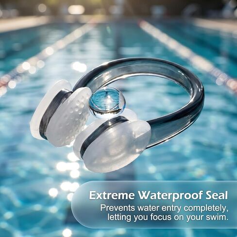 7PCS Swimming Nose Clips, Waterproof Silicone Nose Plugs for Swimming, Diving and Water Sports, Soft Reusable Nose Clamp in Kuwait