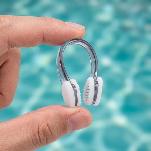 7PCS Swimming Nose Clips, Waterproof Silicone Nose Plugs for Swimming, Diving and Water Sports, Soft Reusable Nose Clamp in Kuwait