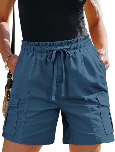 FEKOAFE Women‘s Shorts 2026 Summer High Waist Drawstring Cargo Shorts for Women Trendy in Kuwait