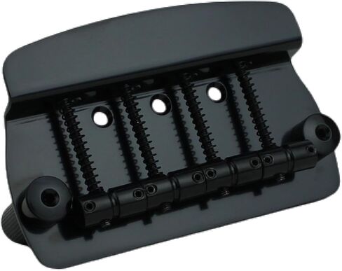 Guyker Bridge Bass Guitar, Iron 4 String Fixed Bridge Saddles String Space 19mm Replacement Part for Jazz Bass JB or Precision Instruments PB (Black, MMB4) in Kuwait