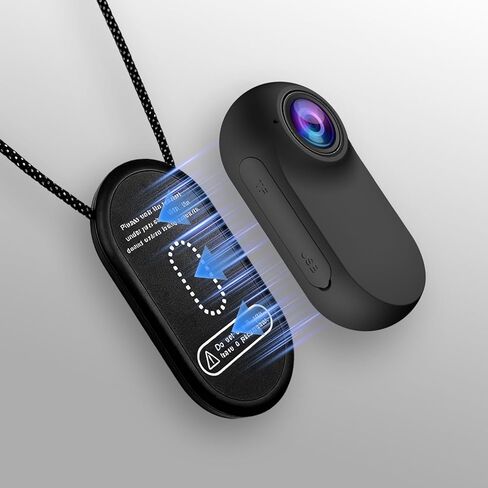كاميرا Xilecam Mini Body Cam يمكن ارتداؤها على الجسم، كاميرا خوذة بحجم الإبهام تأتي مع حوامل محمولة مختلفة مناسبة لتسجيل العمل والحياة، كهدية إبداعية له أو لها (أسود) in Kuwait