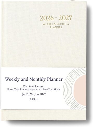 2025-2026 مخطط-مخطط أسبوعي وشهري ، يوليو 2025-يونيو 2026 ، غلاف الكتان ، كتاب مخطط تقويم 2025-2026 مع علامات تبويب ، جمالية ، مثالية لمستلزمات المنازل المكتبية (SAGE ، A5 (Jul 2025-Jun 2026)) in Kuwait