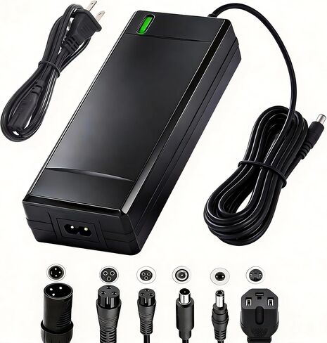 54.6V 2A Ebike Charger, SGS Certified 48V Lithium Battery Charger with 6 Multi-Plugs in Kuwait