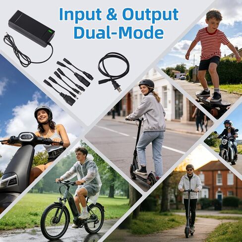 54.6V 2A Ebike Charger, SGS Certified 48V Lithium Battery Charger with 6 Multi-Plugs in Kuwait