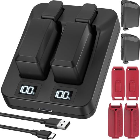 2 Pack 400mAh Replacement Battery with Dual-Port Charger Set for SRAM eTap and eTap AXS - Rechargeable Battery for eTap Eagle Force Rival Red (not for GX/XPLR, RD-S1000 Series) in Kuwait