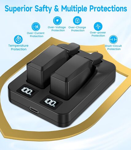 2 Pack 400mAh Replacement Battery with Dual-Port Charger Set for SRAM eTap and eTap AXS - Rechargeable Battery for eTap Eagle Force Rival Red (not for GX/XPLR, RD-S1000 Series) in Kuwait