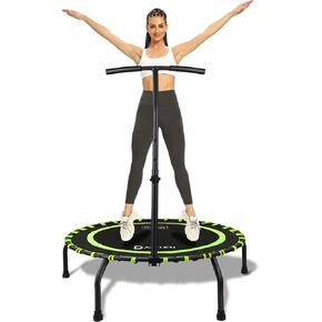 DARCHEN 350lbs Rebounder Mini Trampoline for Adult, Indoor Small Trampoline for Exercise Workout Fitness, Upgrade Design Bungee Trampoline for Safer Quieter Bounce [40 Inches] in Kuwait