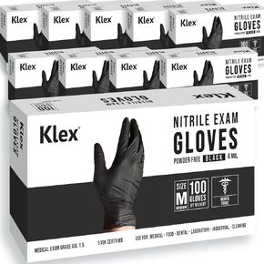 قفازات فحص النتريل من Klex - درجة طبية، خالية من البودرة، خالية من مطاط اللاتكس، للاستعمال مرة واحدة، آمنة للطعام in Kuwait