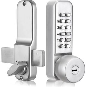 Digital Lock Door Keyless Keypad Code Password Push Button Combination 1Pcs(JG-Silver-No Key) in Kuwait