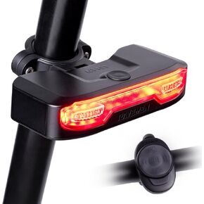 RAVEMEN Bike Tail Light with Turn Signals, 160 Lumens Rear Bicycle Light with Horn Alarm, Auto On/Off Brake Light, Ground Warning Lights for Seatpost and Cargo Rack, Night Riding Safety in Kuwait