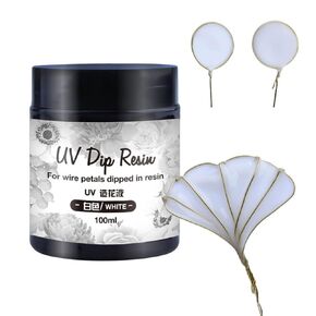 غراء راتينج UV DIP لبتلات الزهور السلكية الشفافة والأشعة فوق البنفسجية السائلة لعلاج غراء الكريستال لصنع المجوهرات للمبتدئين، 100 مل in Kuwait