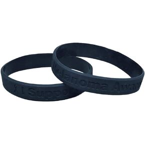 Jeirles Wholesale 5 - I Support Melanoma Awareness Bracelets 100% Medical Grade Silicone - Latex and Toxin Free - 5 Bracelets - Show Your Support For Melanoma Awareness in Kuwait