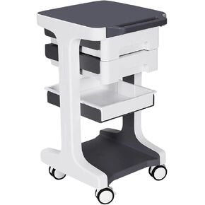 3 Tier Beauty Salon Rolling Trolley with 2 Drawers 4 Wheels Mobile Storage Carts Max 110LBS Load Lab Ultrasound Carts for Hospital Clinic Beauty Salon SPA Office in Kuwait