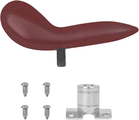 Bassoon Thumb Support Rest with Detachable Silver-plated Base and Screws, Red Bassoon Hand Holder Finger Protector for Practice and Instrument Fitting in Kuwait