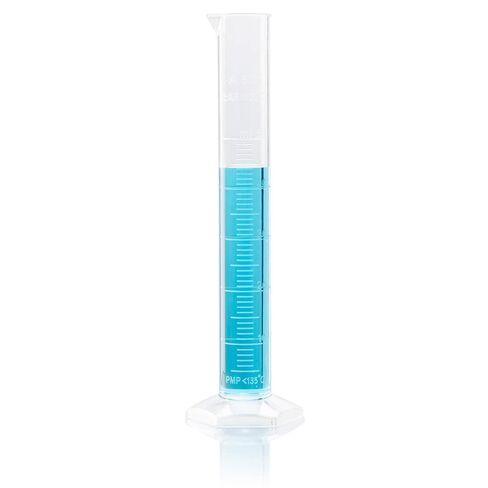 Globe Scientific 3705-50 Diamond Essentials PMP أسطوانة قياس متدرجة، فئة A، شكل طويل، سعة 50 مل in Kuwait