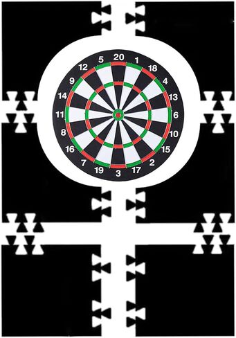 Dartboard Backboard Surround Dartboard Wall Protector Splicing EVA Wall Guard 6 Piece 1 Inch Thick Fits 17.7 18 in Boards with Easy Install for Home Bar Game Room Club in Kuwait