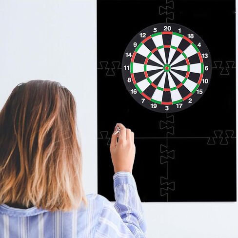 Dartboard Backboard Surround Dartboard Wall Protector Splicing EVA Wall Guard 6 Piece 1 Inch Thick Fits 17.7 18 in Boards with Easy Install for Home Bar Game Room Club in Kuwait