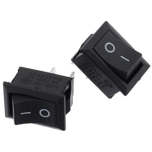 2X On/Off Switch 12V DC Black Rocker 3/4" x 1/2" L x W Rectangular Opening SizeF in Kuwait