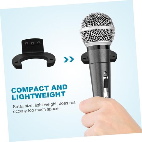 4Pcs Wall Mount Microphone Holder Microphone Wall Hook Stable for Ktv Home Hotel Meeting Rooms Lightweight Space-saving Iron Mic Stand Clip in Kuwait