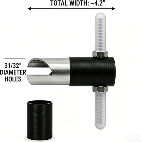 Bowling Ball Finger Insert Removal Tool with Protective Sleeve, 31/32" Diameter 304 Stainless Steel Bowling Grip Remover, Safety Cover Included for Tool Protection & User Safety (Black) in Kuwait