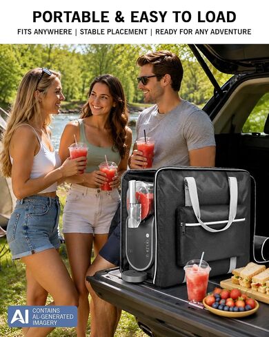 Bulado Slushie Machine Carrying Bag for Ninja FS301 FS300 | Water-Resistant Carrying Case, Multi-Carry Shoulder Handle System, Side-Zipper Quick Access, Padded Protective Storage in Kuwait