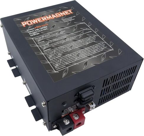 PM4 55-Amp RV Power Converter & 4-Stage Smart Battery Charger - 110V AC to 12V DC Converter Charger Combo | Safe Replacement for RVs, Campers, Trailers & Boats | UL Listed & CE Certified in Kuwait