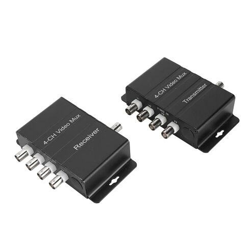 SUNGOOYUE 4 Channel Video Multiplexer, Interference 4 HD Video to Coaxial Cable Transmitter and Receiver 400M Distance, with Plug and Play Hot Swap, for Ana in Kuwait