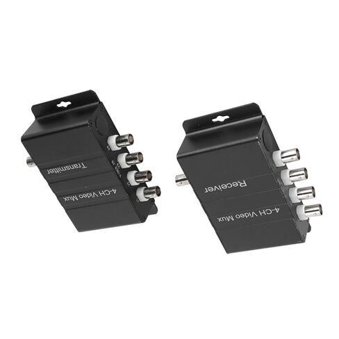 SUNGOOYUE 4 Channel Video Multiplexer, Interference 4 HD Video to Coaxial Cable Transmitter and Receiver 400M Distance, with Plug and Play Hot Swap, for Ana in Kuwait