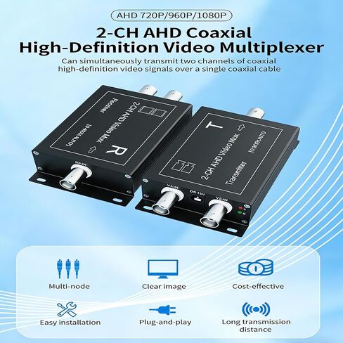 ordinarYone 2 Channel Coaxial Multiplexer Expander For Clear Camera Signals Mixer With Metal Housing And Broad Compatibility in Kuwait