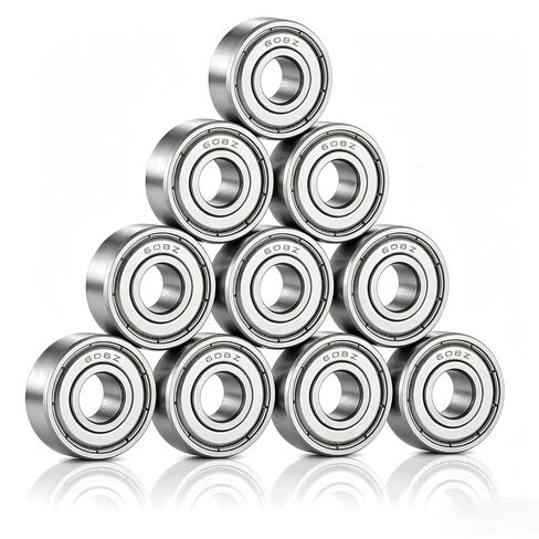 10 Pcs 608zz Bearings 8mm x 22mm x 7mm, Bearing Steel Double Shielded Miniature Deep Groove Ball Bearings, Small Skateboard Roller Bearing for 3D Printers, Skates & DIY Projects in Saudi Arabia