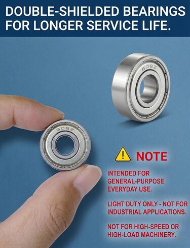 10 Pcs 608zz Bearings 8mm x 22mm x 7mm, Bearing Steel Double Shielded Miniature Deep Groove Ball Bearings, Small Skateboard Roller Bearing for 3D Printers, Skates & DIY Projects in Saudi Arabia