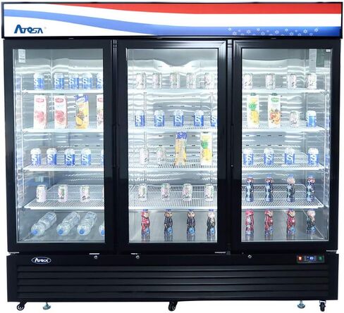Atosa MCF8724GR Three Section Refrigerator Merchandiser, 87-7/8W x 31-1/2D x 81-1/4H in Kuwait