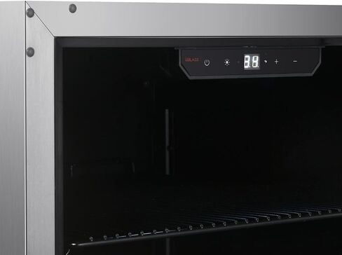 Blaze 20-Inch 4.5 Cubic Feet Outdoor Rated Beverage Cooler with Lock, Reversible Glass Door, Digital Thermostat, and Stainless Steel Exterior Finish - BLZ-GDBEV20-4.5 in Kuwait