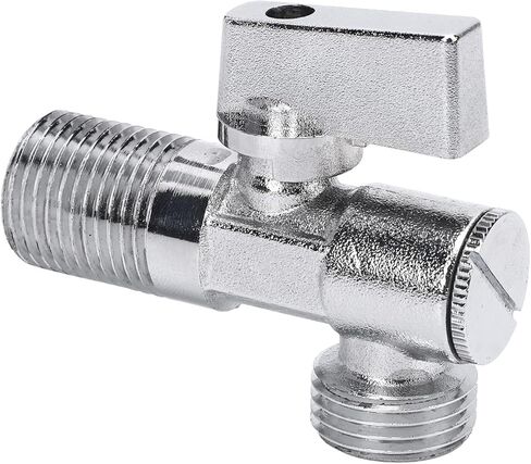 Angle Stop Valve Brass Angle Stop Valve 1/4 Quarter Turn G1/2in Inlet G1/2in Outlet Water Shut Off for Water Sink Bathroom Toilet Kitchen Faucet in Kuwait