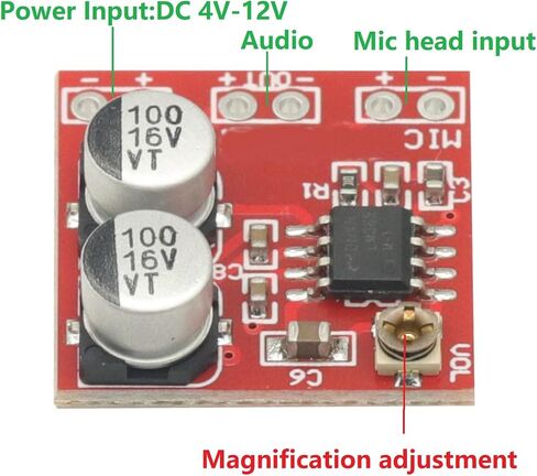 5pcs LM386 Electret Microphone Amplifier Board,Microphone Amplifier DC4-12V in Kuwait