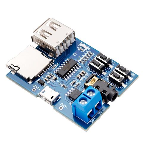 2-Packssuper Decoder - وحدة dfplayer mini mp3 مع مضخم صوت ومسجل لتشغيل القرص على بطاقة tf، ومصدر طاقة Micro USB 5v in Kuwait