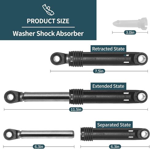 383EER3001G Shock Absorber Compatible WM2010CW WM3170CW WashingMachine | WM0642HW WM2010CW WM2016CW WM2101HW WM2301HR WM3170CW WM8000HVA WM2050CW WM2301HR WM1814CW WM2101HW Washer Shock Absorber in Kuwait