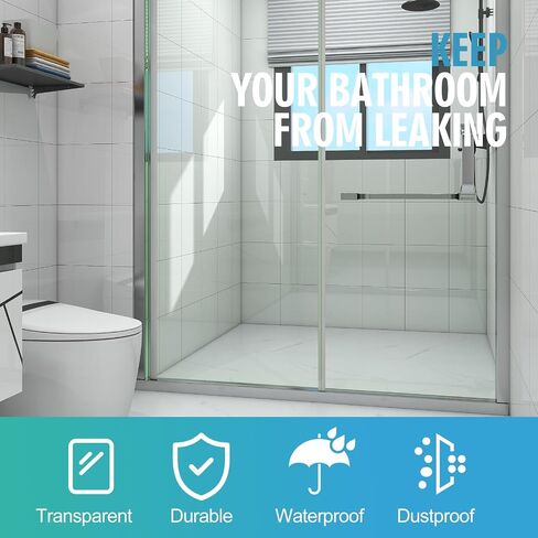 36" Frameless Shower Door Bottom Seal w/Drip Rail for 3/16" Glass, Vinyl | Shower Sweep with Drip Rail, For 3/16 Inch Glass, Vinyl in Kuwait